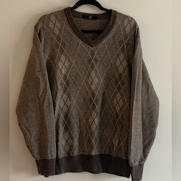 Vintage Argyle Wool Sweater - Picture 2 of 2